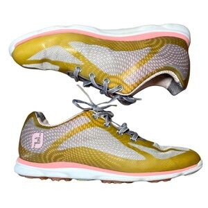 FootJoy Athletic Golf Shoes Yellow & Gray | Women’s Size 8